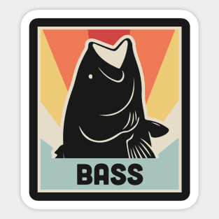 Vintage Style BASS Fishing Poster Sticker